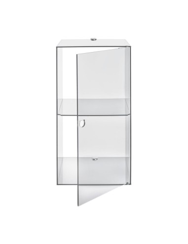 iPLEX Design - Clio Mobiletto Doppio Trasparente Da Parete in plexiglass - 30x60x30 cm