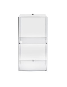 iPLEX Design - Clio Mobiletto Doppio Trasparente Da Parete in plexiglass - 30x60x30 cm