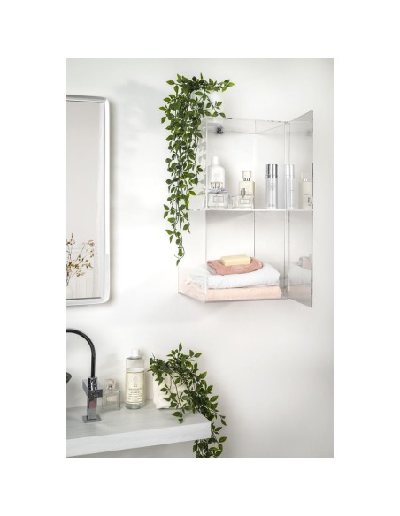 iPLEX Design - Clio Mobiletto Doppio Trasparente Da Parete in plexiglass - 30x60x30 cm