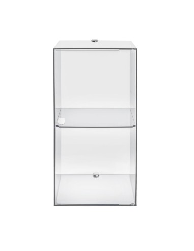 iPLEX Design - Clio Mobiletto Doppio Trasparente Da Parete in plexiglass - 30x60x30 cm