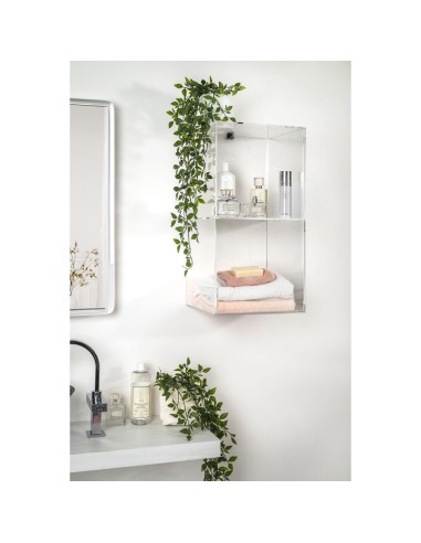 iPLEX Design - Clio Mobiletto Doppio Trasparente Da Parete in plexiglass - 30x60x30 cm