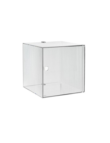 iPLEX Design - Clio Mobiletto Singolo Plisse' Da Parete in plexiglass - Trasparente - 30x30x30 cm
