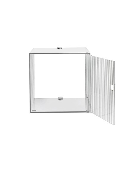 iPLEX Design - Clio Mobiletto Singolo Plisse' Da Parete in plexiglass - Trasparente - 30x30x30 cm