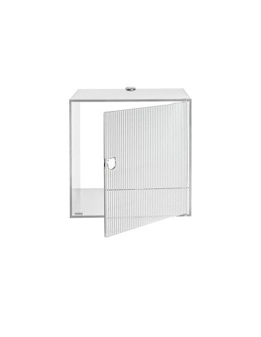 iPLEX Design - Clio Mobiletto Singolo Plisse' Da Parete in plexiglass - Trasparente - 30x30x30 cm