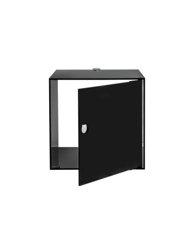 iPLEX Design - Clio Mobiletto Singolo Nero Da Parete in plexiglass - 30x30x30 cm