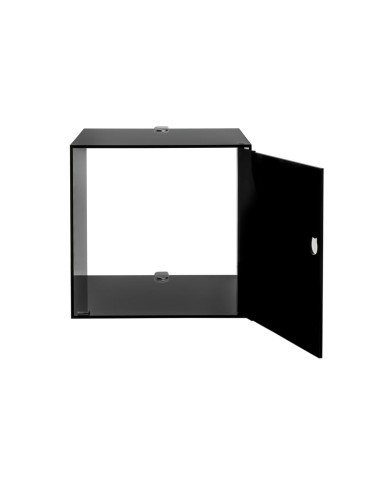 iPLEX Design - Clio Mobiletto Singolo Nero Da Parete in plexiglass - 30x30x30 cm