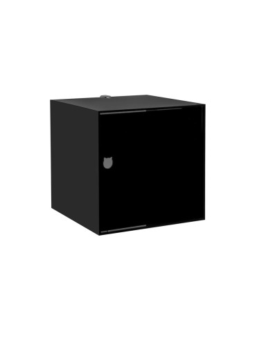 iPLEX Design - Clio Mobiletto Singolo Nero Da Parete in plexiglass - 30x30x30 cm