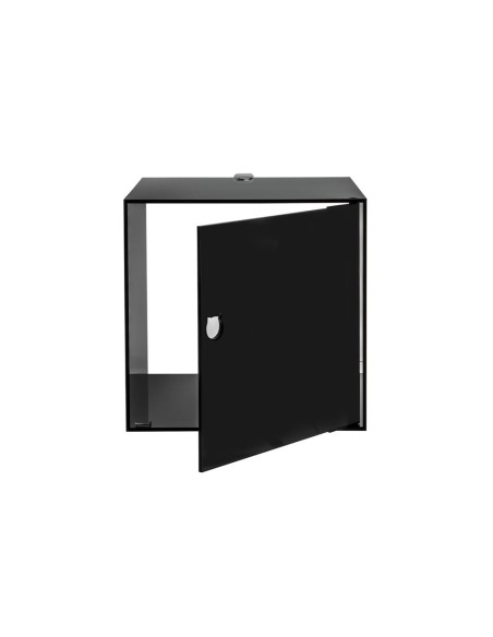 iPLEX Design - Clio Mobiletto Singolo Nero Da Parete in plexiglass - 30x30x30 cm
