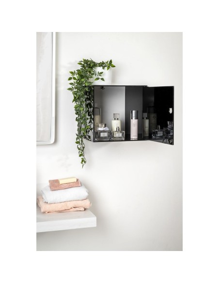 iPLEX Design - Clio Mobiletto Singolo Nero Da Parete in plexiglass - 30x30x30 cm