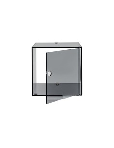 iPLEX Design - Clio Mobiletto Singolo Fume' Da Parete in plexiglass - fumè - 30x30x30 cm 2