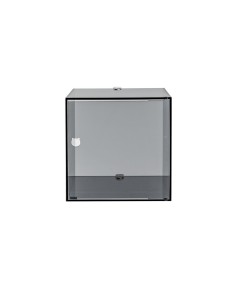 iPLEX Design - Clio Mobiletto Singolo Fume' Da Parete in plexiglass - fumè - 30x30x30 cm