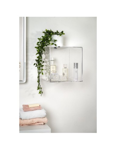 iPLEX Design - Clio Mobiletto Singolo Trasparente Da Parete in plexiglass - 30x30x30 cm