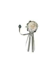 Fiori di Lena - Fermatenda con rosa e ortensia h 42 cm
