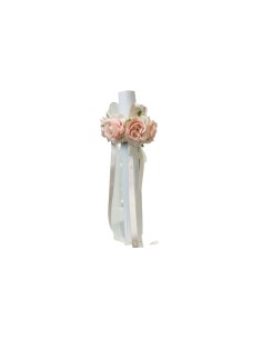 Fiori di Lena - Girocandela con roselline, ortensie e nebbiolina rosa 2
