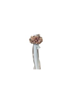 Fiori di Lena - Girocandela con delphinium rosa cipria Ø 10 cm 2