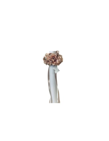 Fiori di Lena - Girocandela con delphinium rosa cipria Ø 10 cm