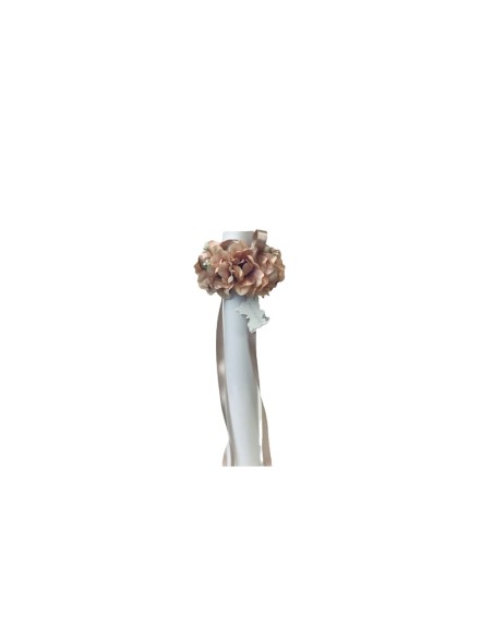 Fiori di Lena - Girocandela con delphinium rosa cipria Ø 10 cm
