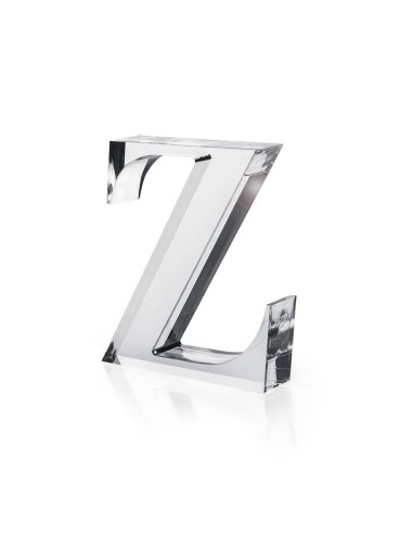 iPLEX Design - Font Lettera ""Z"" Trasparente in plexiglass - 14x15x3 cm