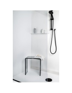 iPLEX Design - Clio Sgabello Fume' in plexiglass - fumè - 41x46x22 cm 2