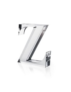 iPLEX Design - Font Lettera ""Z"" Trasparente in plexiglass - 14x15x3 cm
