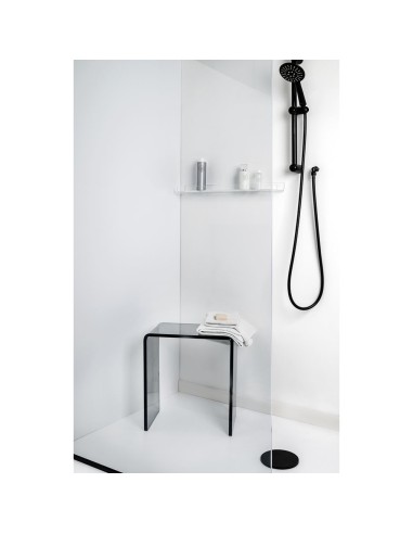 iPLEX Design - Clio Sgabello Fume' in plexiglass - fumè - 41x46x22 cm