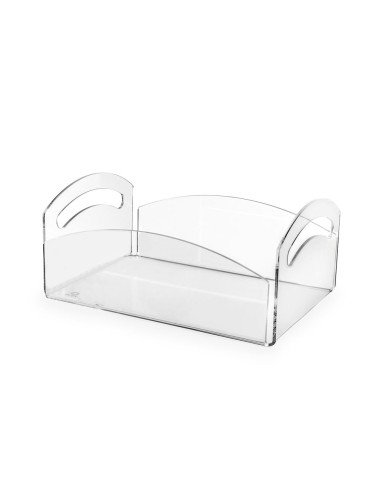 iPLEX Design - Serving Portafrutta Trasparente in plexiglass - 30x6x29,5 cm