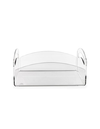 iPLEX Design - Serving Portafrutta Trasparente in plexiglass - 30x6x29,5 cm