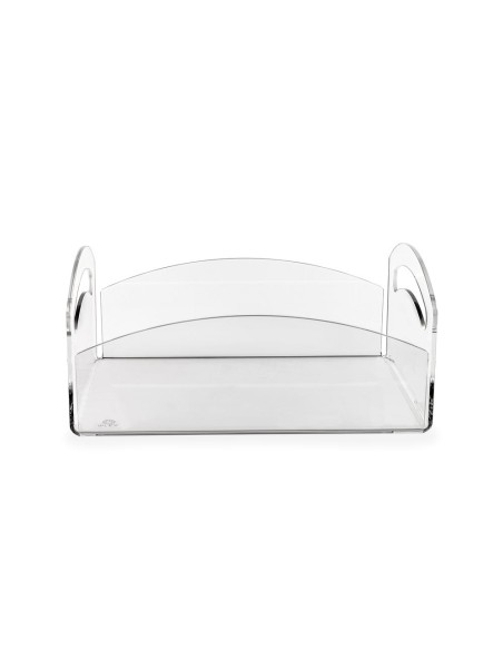 iPLEX Design - Serving Portafrutta Trasparente in plexiglass - 30x6x29,5 cm