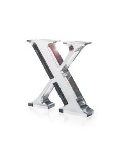 iPLEX Design - Font Lettera ""X"" Trasparente in plexiglass - 16x15x3 cm