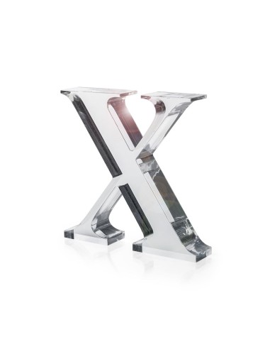 iPLEX Design - Font Lettera ""X"" Trasparente in plexiglass - 16x15x3 cm