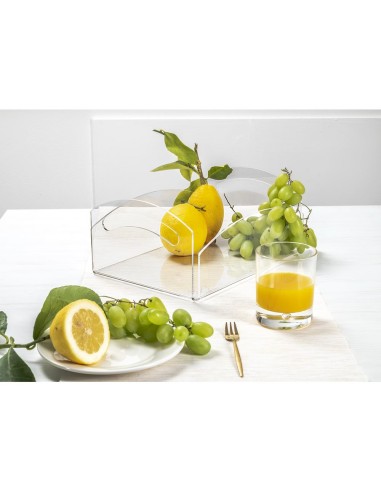 iPLEX Design - Serving Portafrutta Trasparente in plexiglass - 30x6x29,5 cm