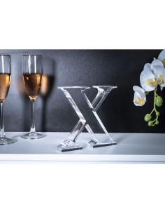 iPLEX Design - Font Lettera ""X"" Trasparente in plexiglass - 16x15x3 cm 2