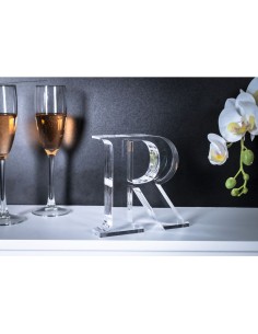 iPLEX Design - Font Lettera ""R"" Trasparente in plexiglass - 15x15x3 cm 2