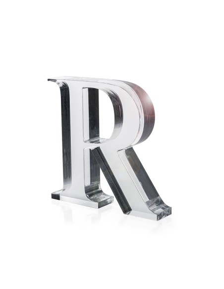 iPLEX Design - Font Lettera ""R"" Trasparente in plexiglass - 15x15x3 cm