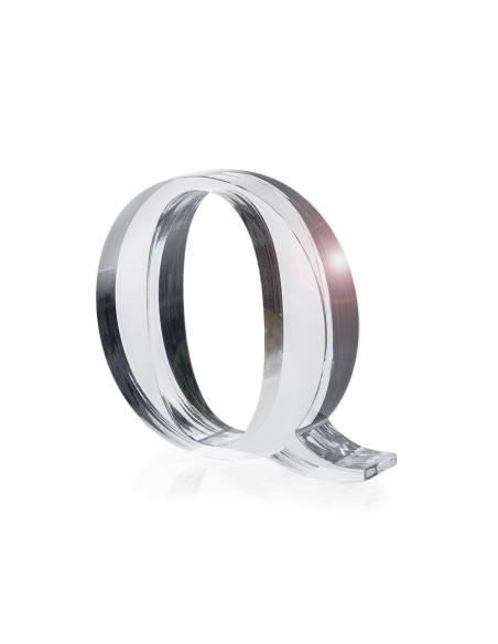 iPLEX Design - Font Lettera ""Q"" Trasparente in plexiglass - 17x15x3 cm