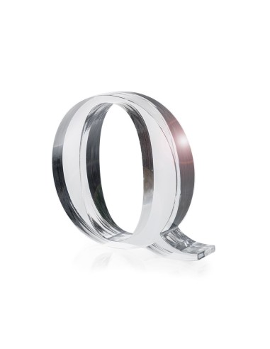 iPLEX Design - Font Lettera ""Q"" Trasparente in plexiglass - 17x15x3 cm