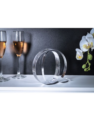 iPLEX Design - Font Lettera ""Q"" Trasparente in plexiglass - 17x15x3 cm