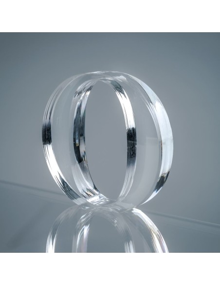 iPLEX Design - Font Lettera ""O"" Trasparente in plexiglass - 16x15x3 cm