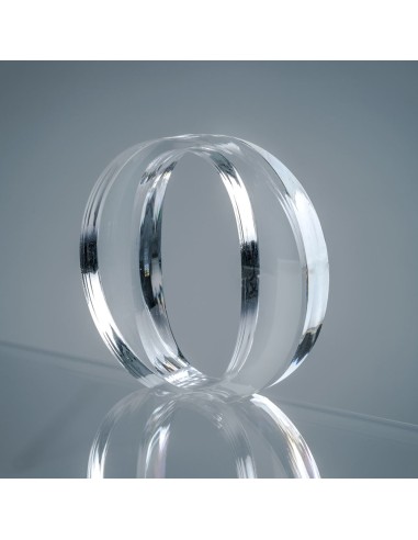 iPLEX Design - Font Lettera ""O"" Trasparente in plexiglass - 16x15x3 cm