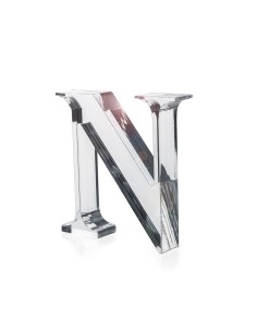 iPLEX Design - Font Lettera ""N"" Trasparente in plexiglass - 15x15x3 cm 2