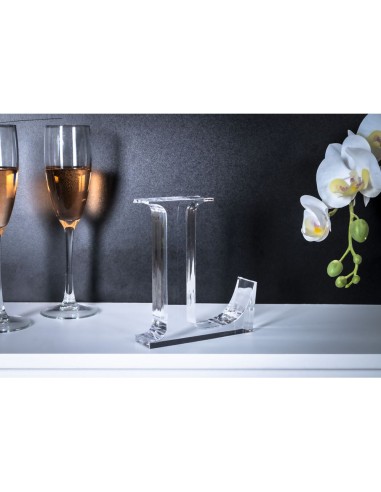 iPLEX Design - Font Lettera ""L"" Trasparente in plexiglass - 14x15x3 cm
