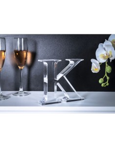 iPLEX Design - Font Lettera ""K"" Trasparente in plexiglass - 17x15x3 cm 2