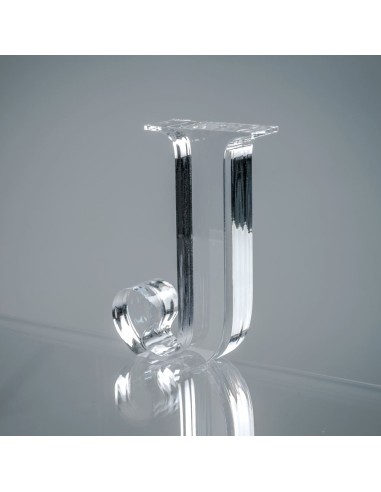 iPLEX Design - Font Lettera ""J"" Trasparente in plexiglass - 11x15x3 cm
