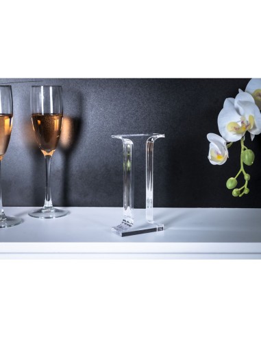 iPLEX Design - Font Lettera ""I"" Trasparente in plexiglass - 7,5x15x3 cm