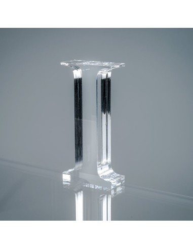 iPLEX Design - Font Lettera ""I"" Trasparente in plexiglass - 7,5x15x3 cm