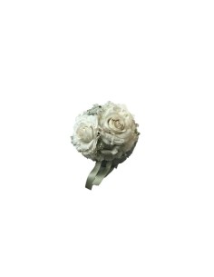 Fiori di Lena - Puffo con 2 rose, ortensia, astrania, nebbiolina e pizzo cm 22XH17 2