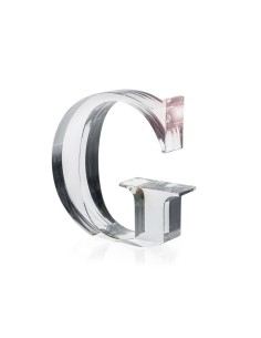 iPLEX Design - Font Lettera ""G"" Trasparente in plexiglass - 16x15x3 cm
