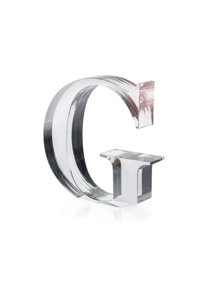 iPLEX Design - Font Lettera ""G"" Trasparente in plexiglass - 16x15x3 cm