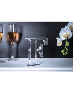 iPLEX Design - Font Lettera ""F"" Trasparente in plexiglass - 12x15x3 cm 2