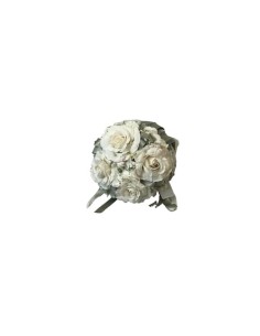 Fiori di Lena - Puffo con 4 rose, ortensia, astrania, nebbiolina e pizzo cm 26X22 2